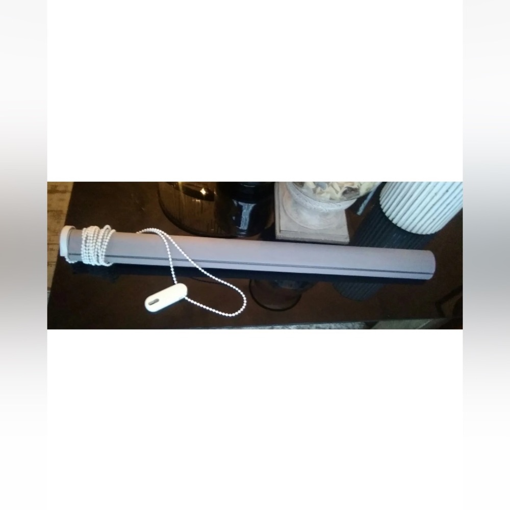 NEW SMITH & NOBLE light GRAY SOFT silver Roller FABRIC SHADE 27.75 x 61.50